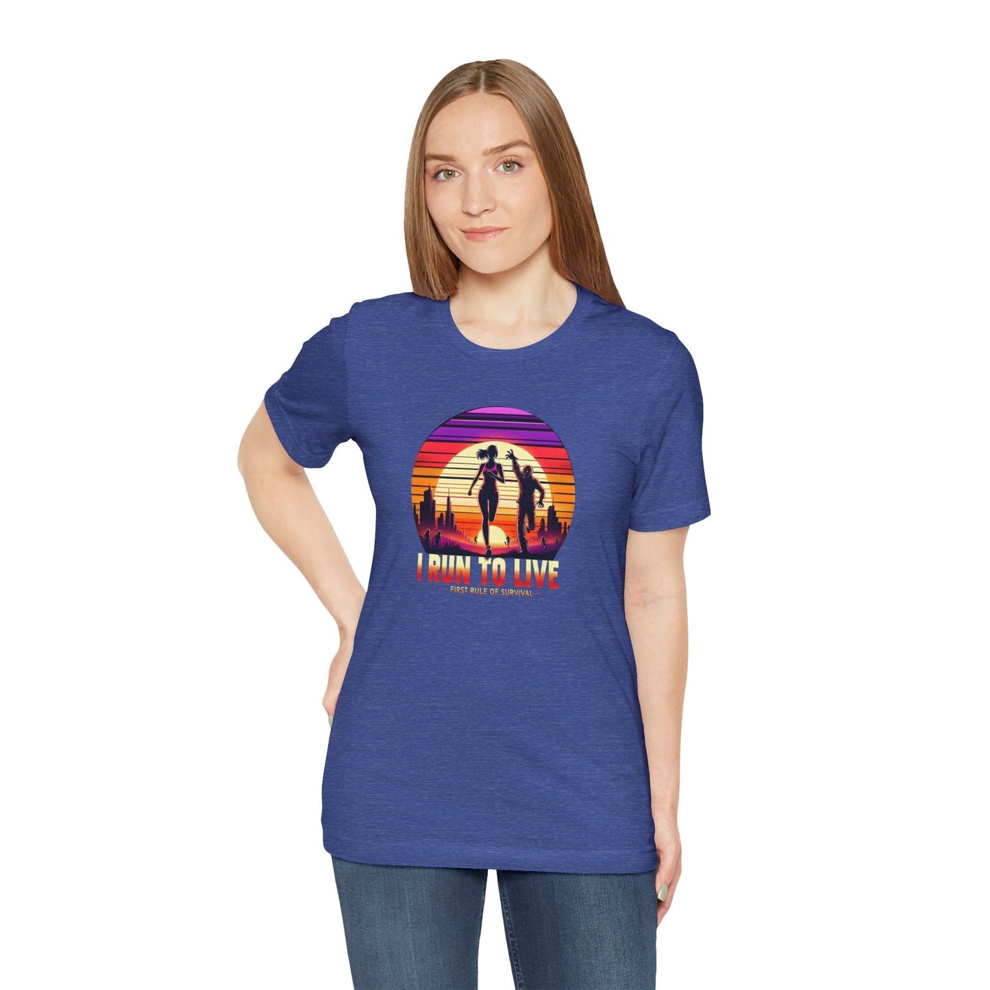 I Run to Live – Zombie Sunset Female Runner Tee