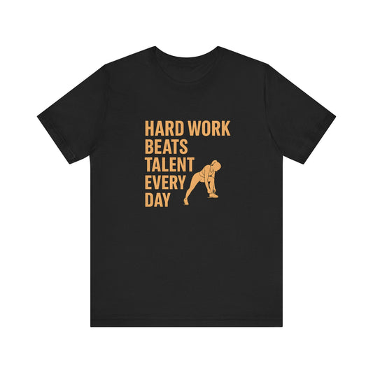 Hard Work Beats Talent Shirt – Grit & Grind Female Athlete Tee