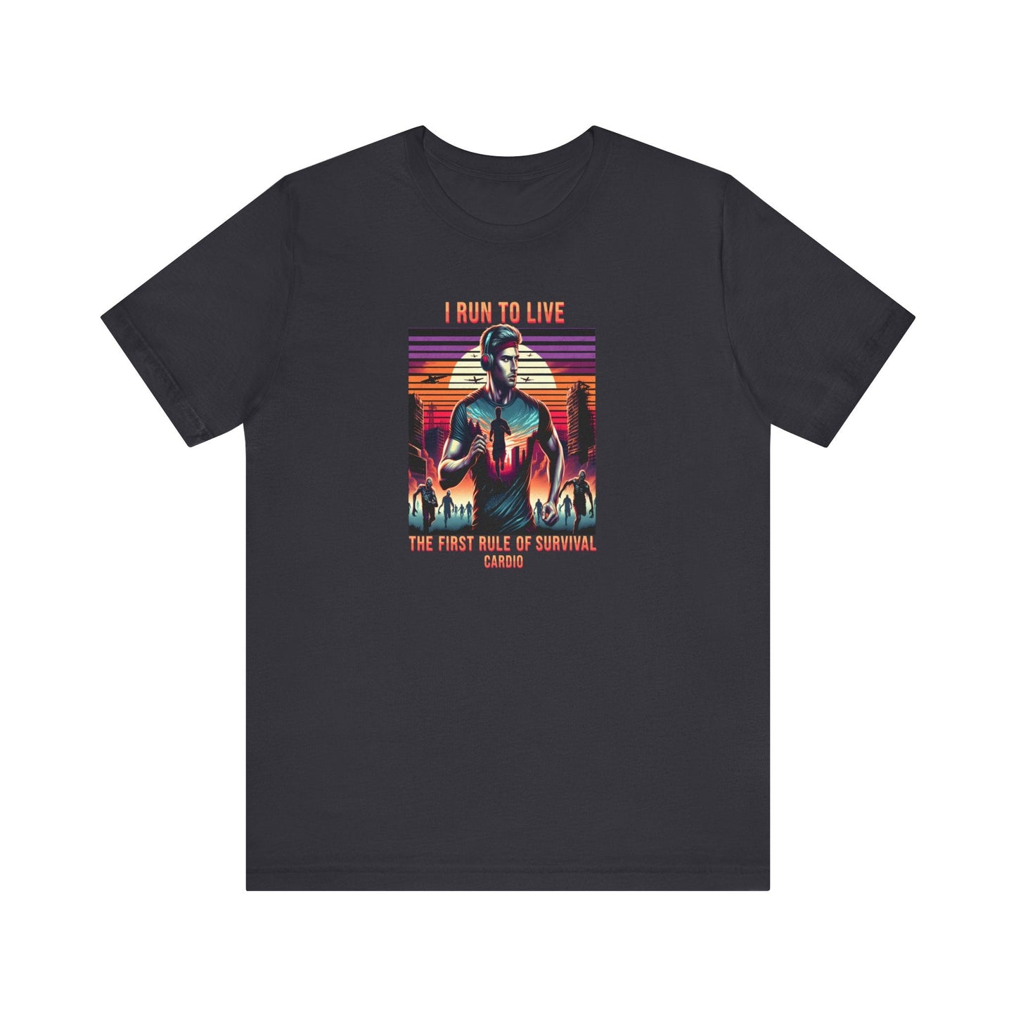I Run to Live – First Rule of Survival | Male Runner Graphic Tee