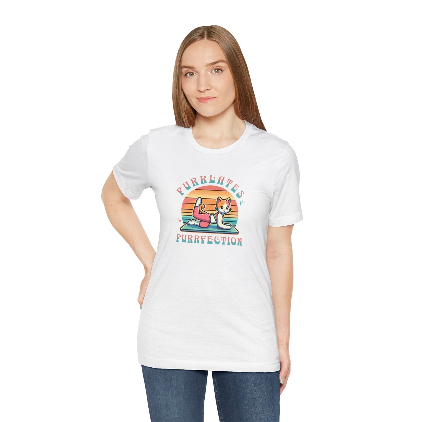 Purrlates Purrfection Anime Cat Pilates T-Shirt
