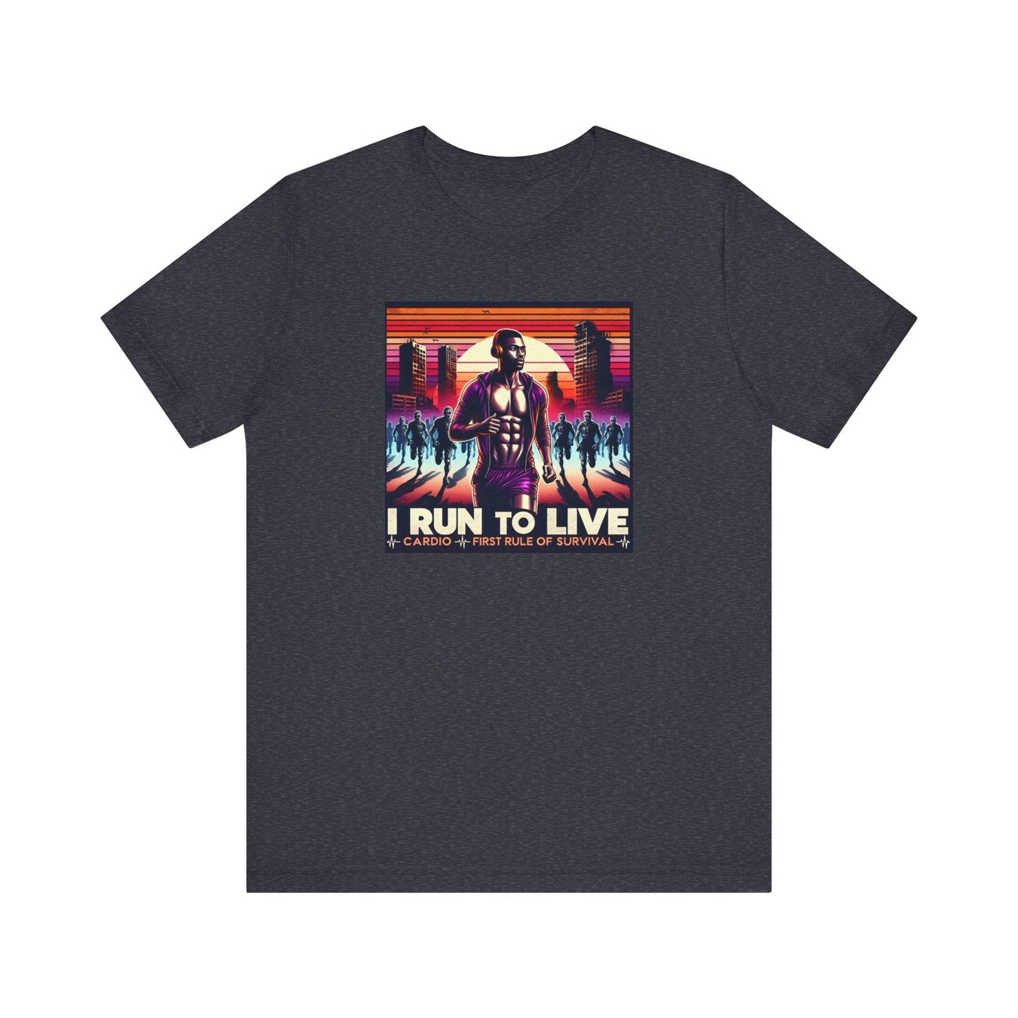 Male Runner Zombie Inspired T-Shirt - I Run To Live