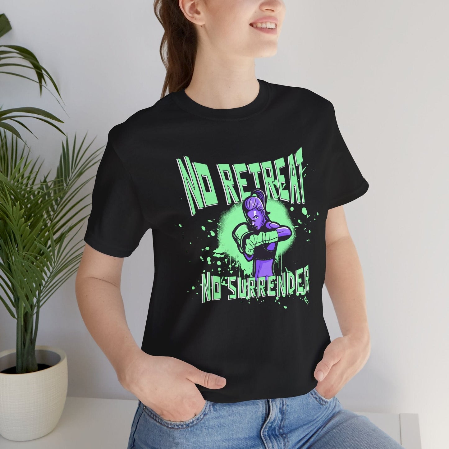 No Retreat No Surrender Female Fighter T-Shirt