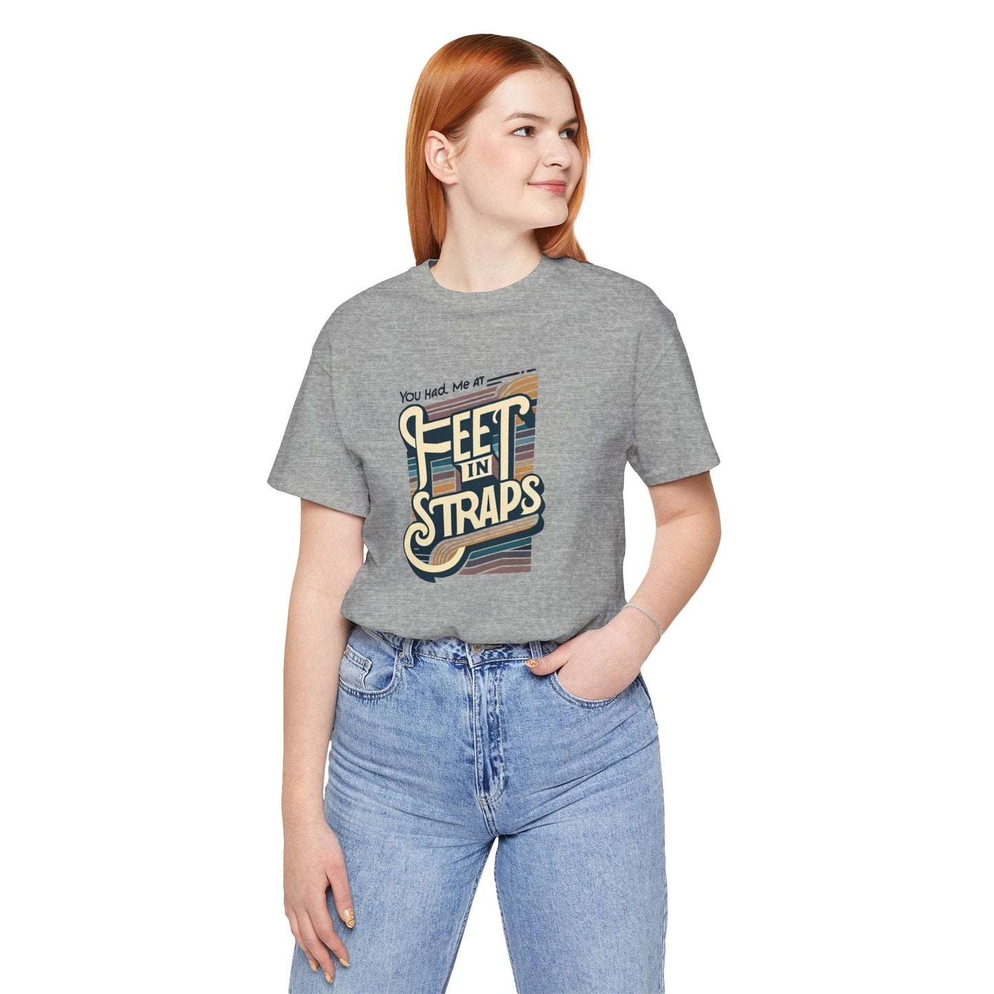 You Had Me At Feet In Straps – 70s Retro Pilates Tee