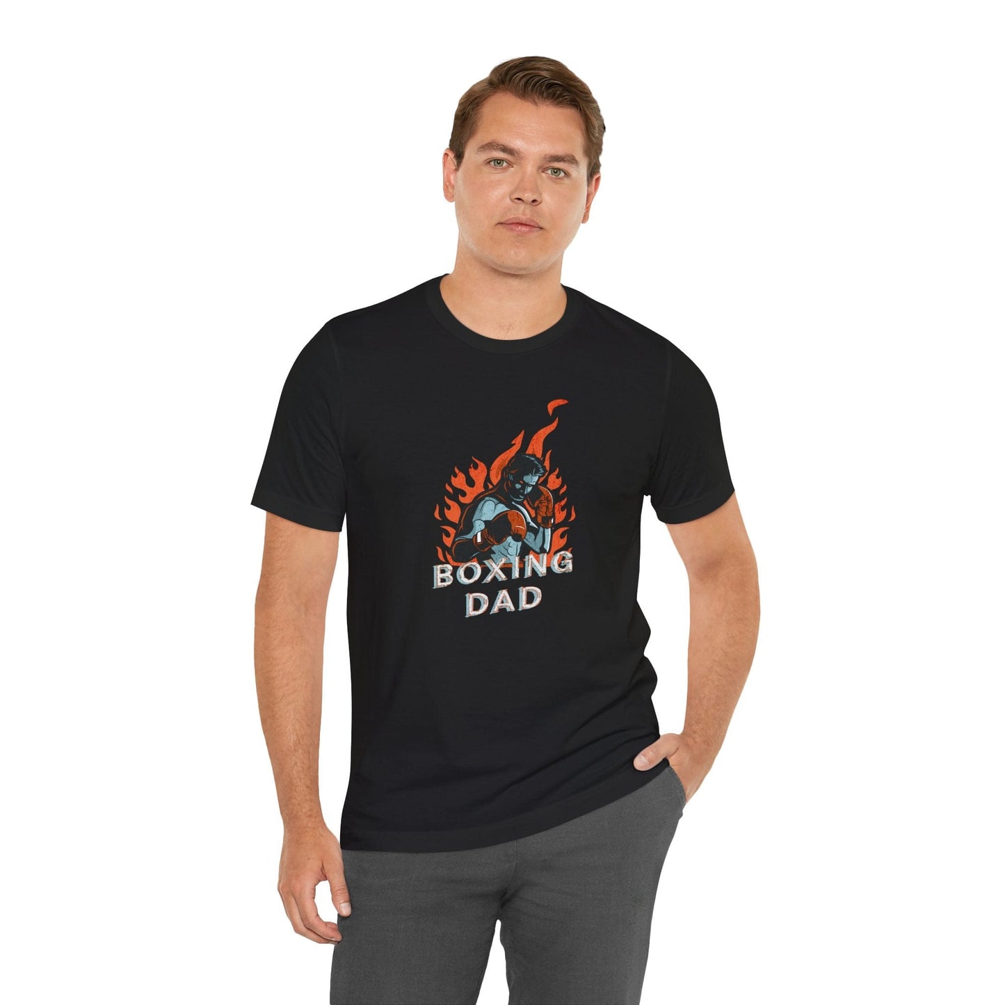 Boxing Dad – Fighter Flame Tee | MMA Dad Shirt