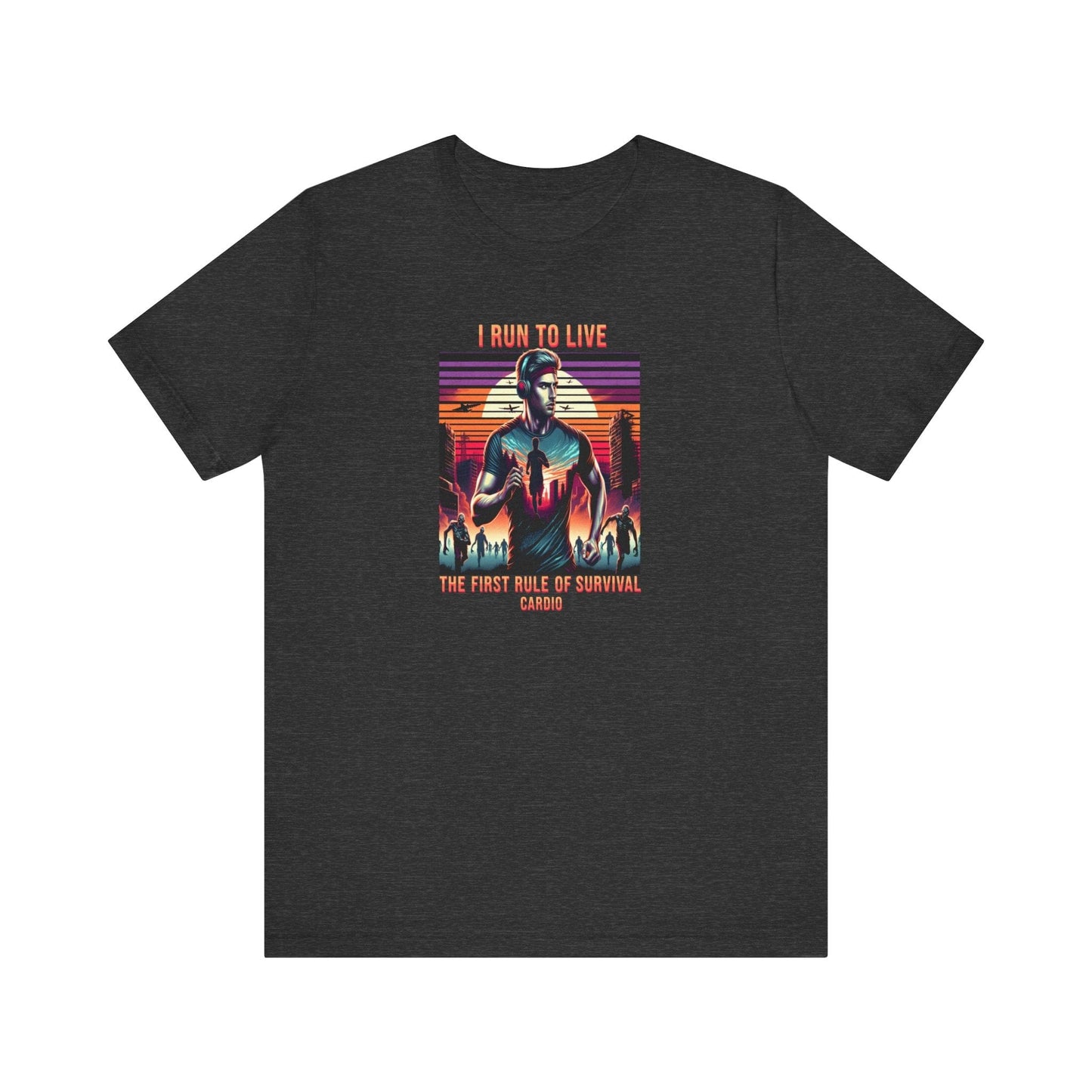 I Run to Live – First Rule of Survival | Male Runner Graphic Tee