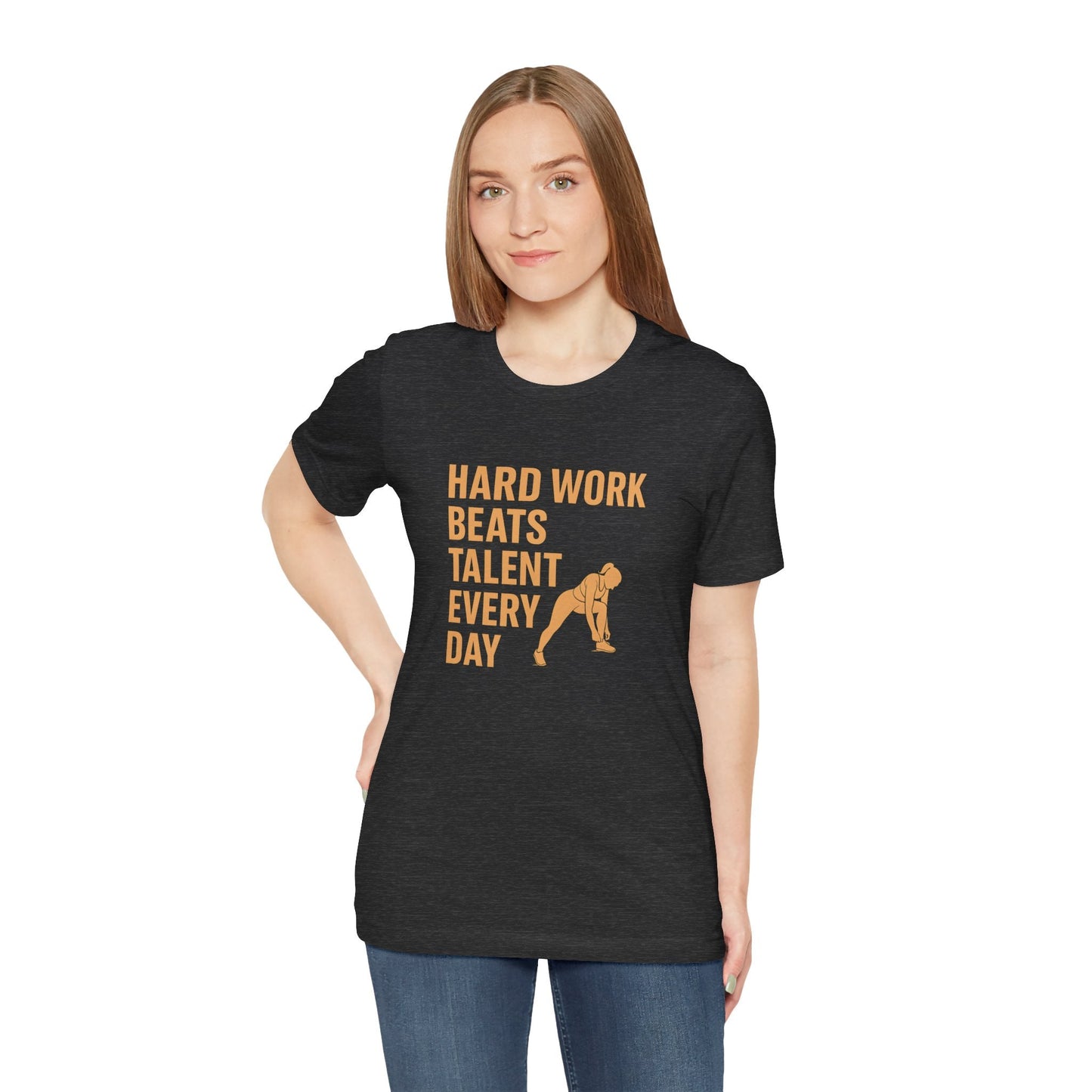 Hard Work Beats Talent Shirt – Grit & Grind Female Athlete Tee
