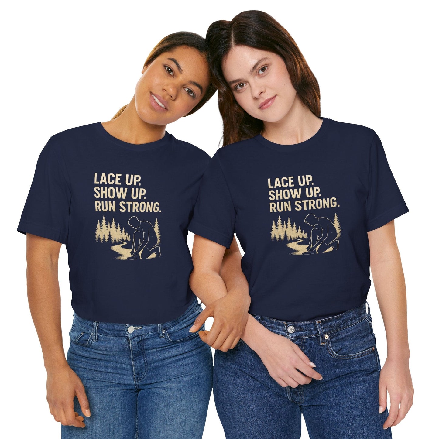 Trail Running Unisex Tee - Motivational Forest Runner Shirt