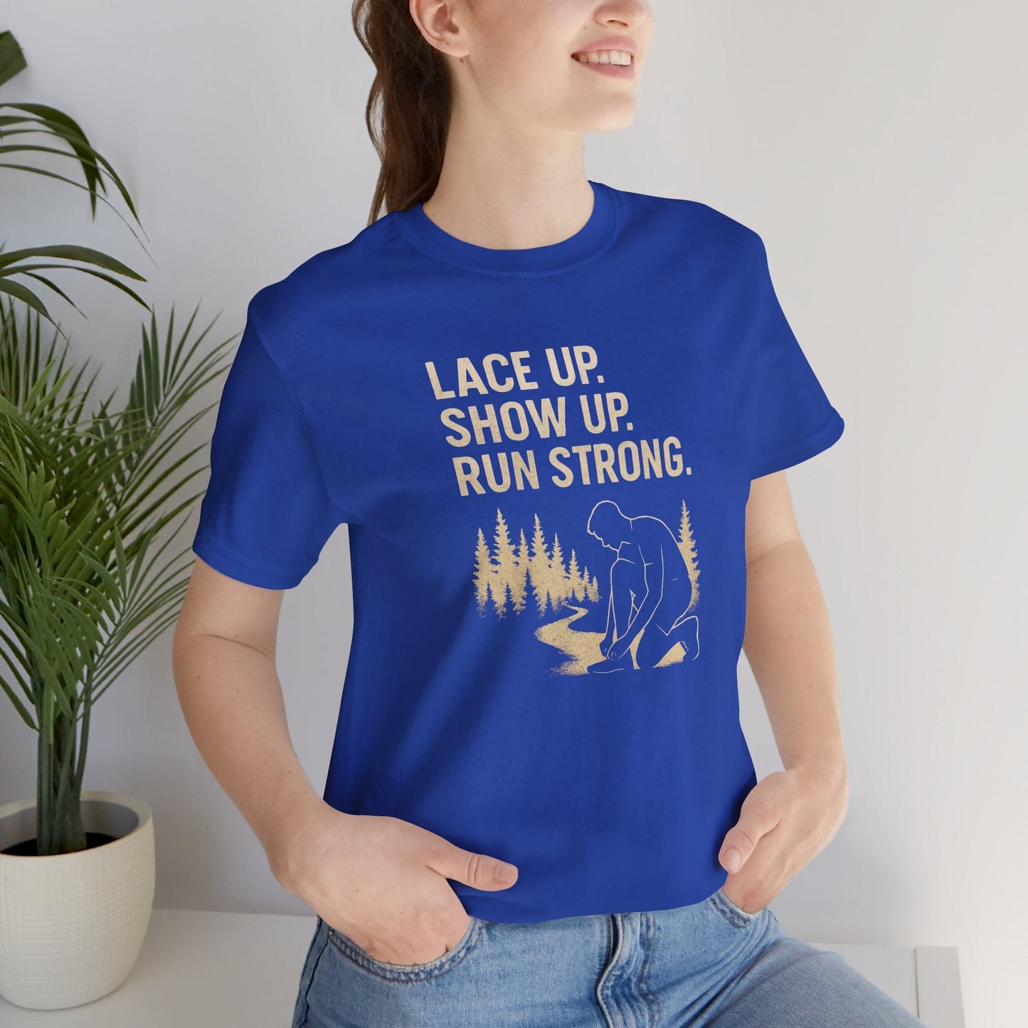 Trail Running Unisex Tee - Motivational Forest Runner Shirt