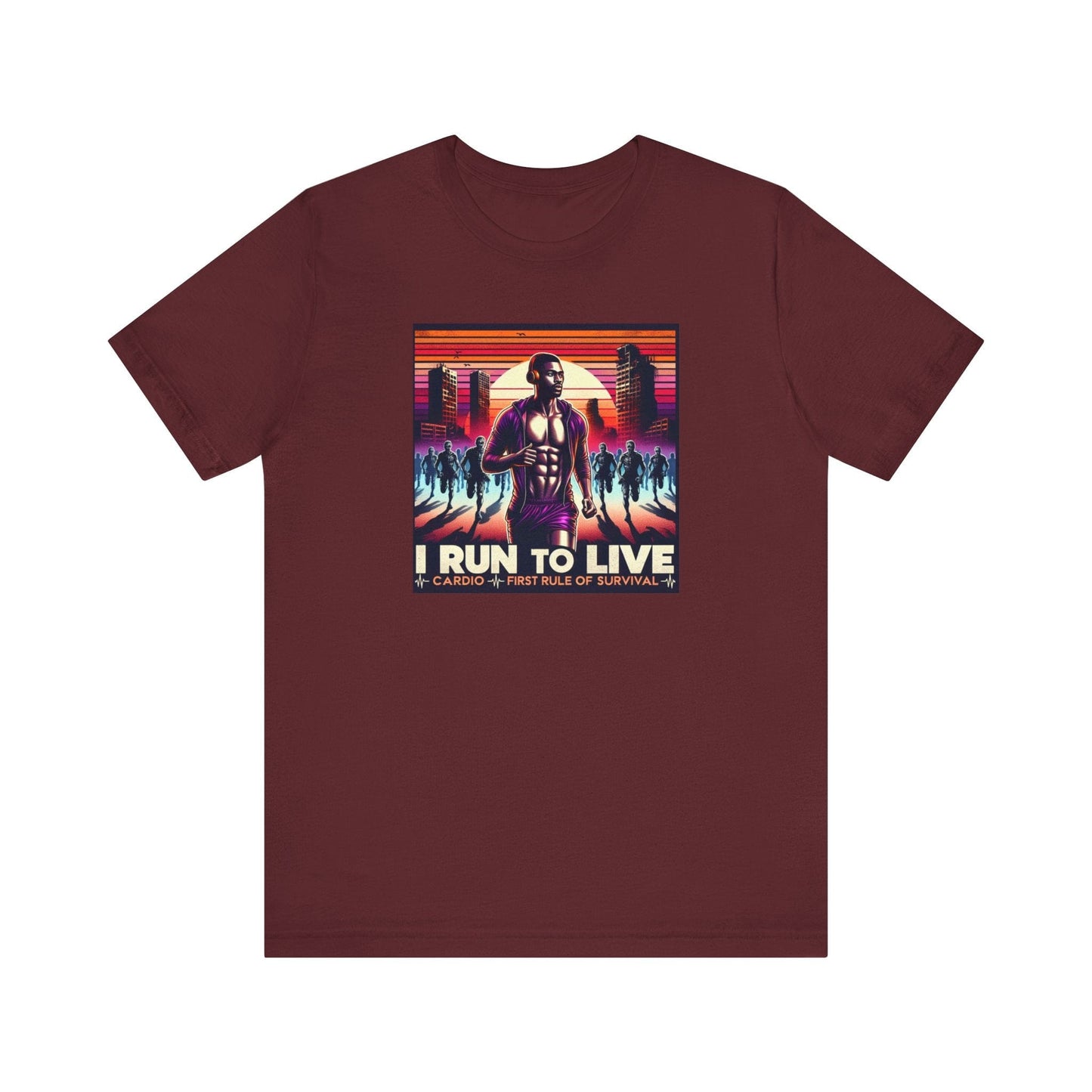 Male Runner Zombie Inspired T-Shirt - I Run To Live