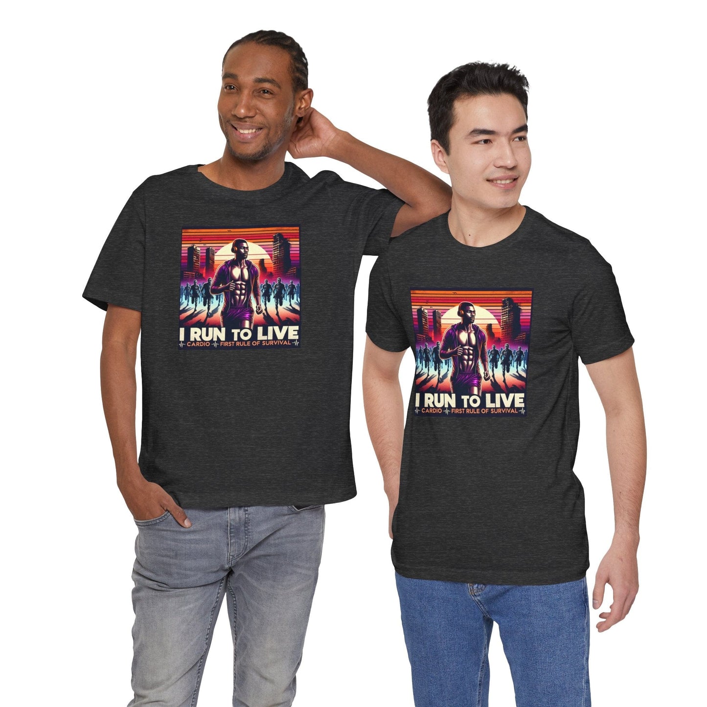 Male Runner Zombie Inspired T-Shirt - I Run To Live