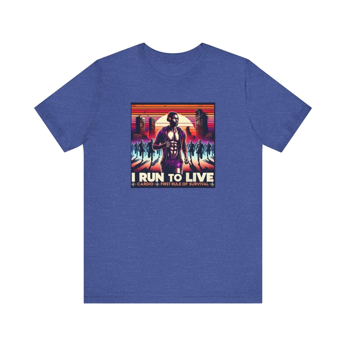Male Runner Zombie Inspired T-Shirt - I Run To Live