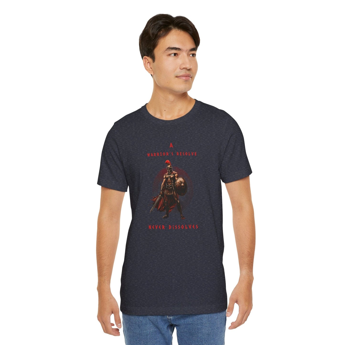 A Warrior's Resolve Never Dissolves Spartan Gym T-Shirt