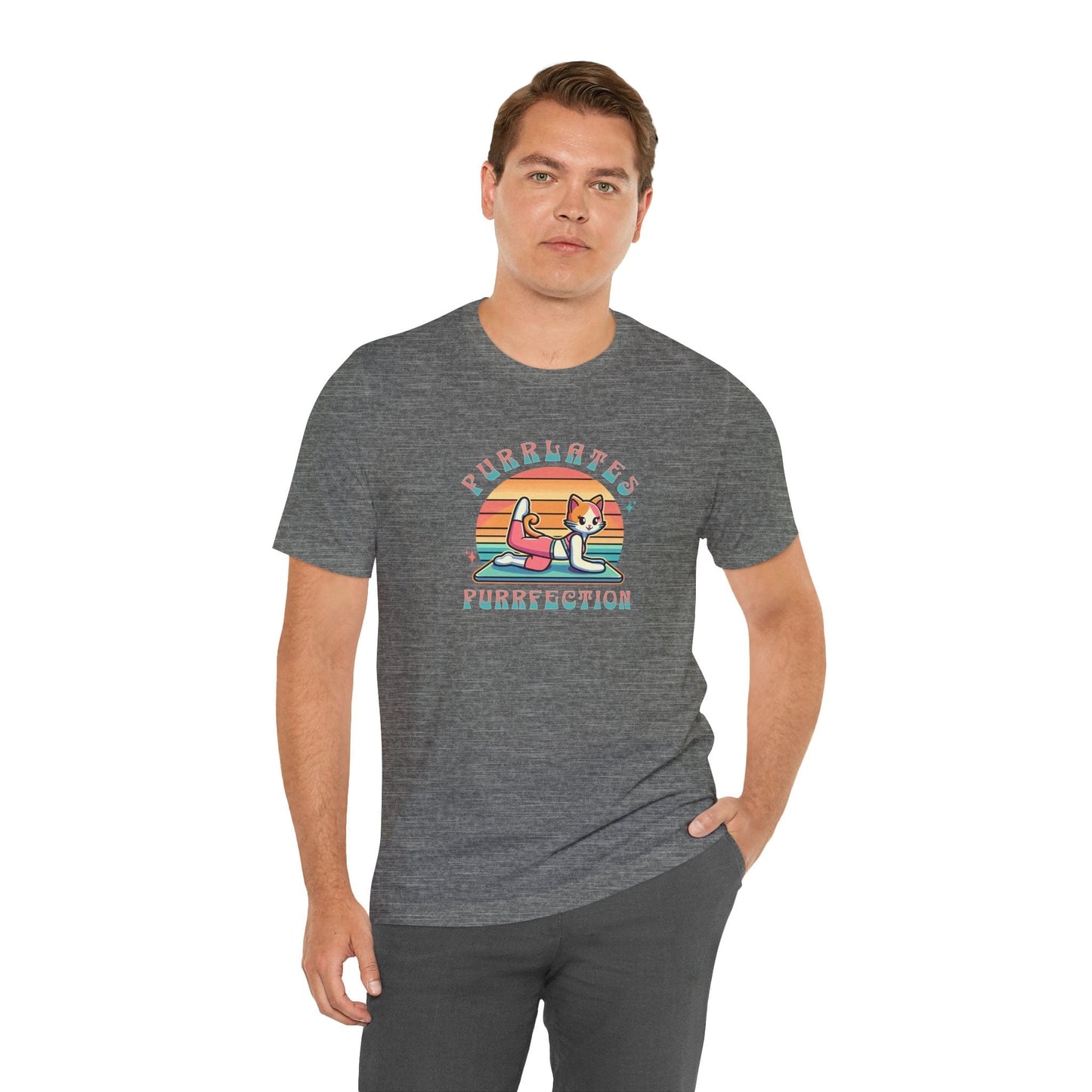 Purrlates Purrfection Anime Cat Pilates T-Shirt