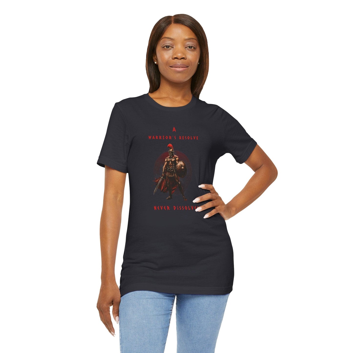 A Warrior's Resolve Never Dissolves Spartan Gym T-Shirt