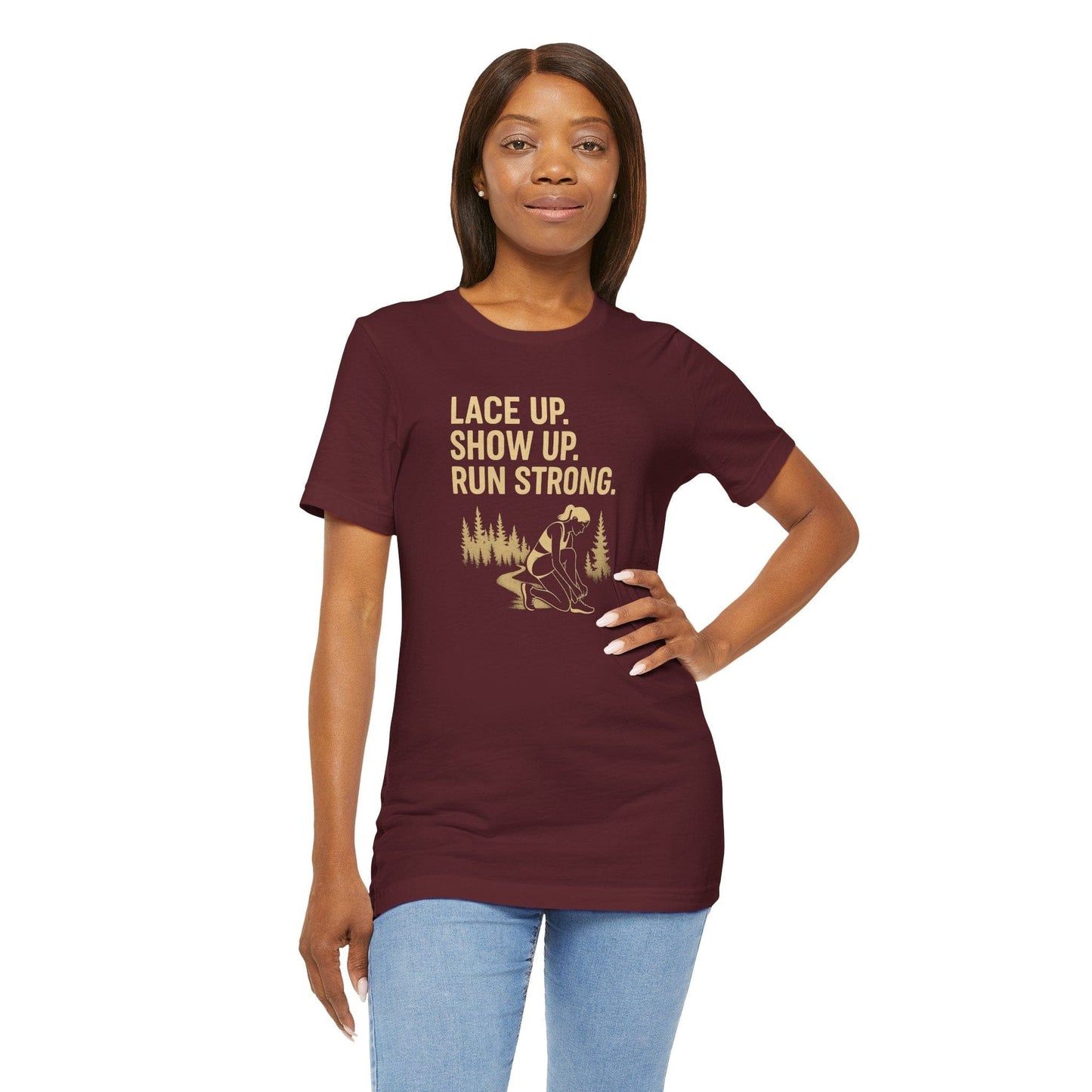 Trail Running Shirt for Women – Lace Up, Show Up, Run Strong