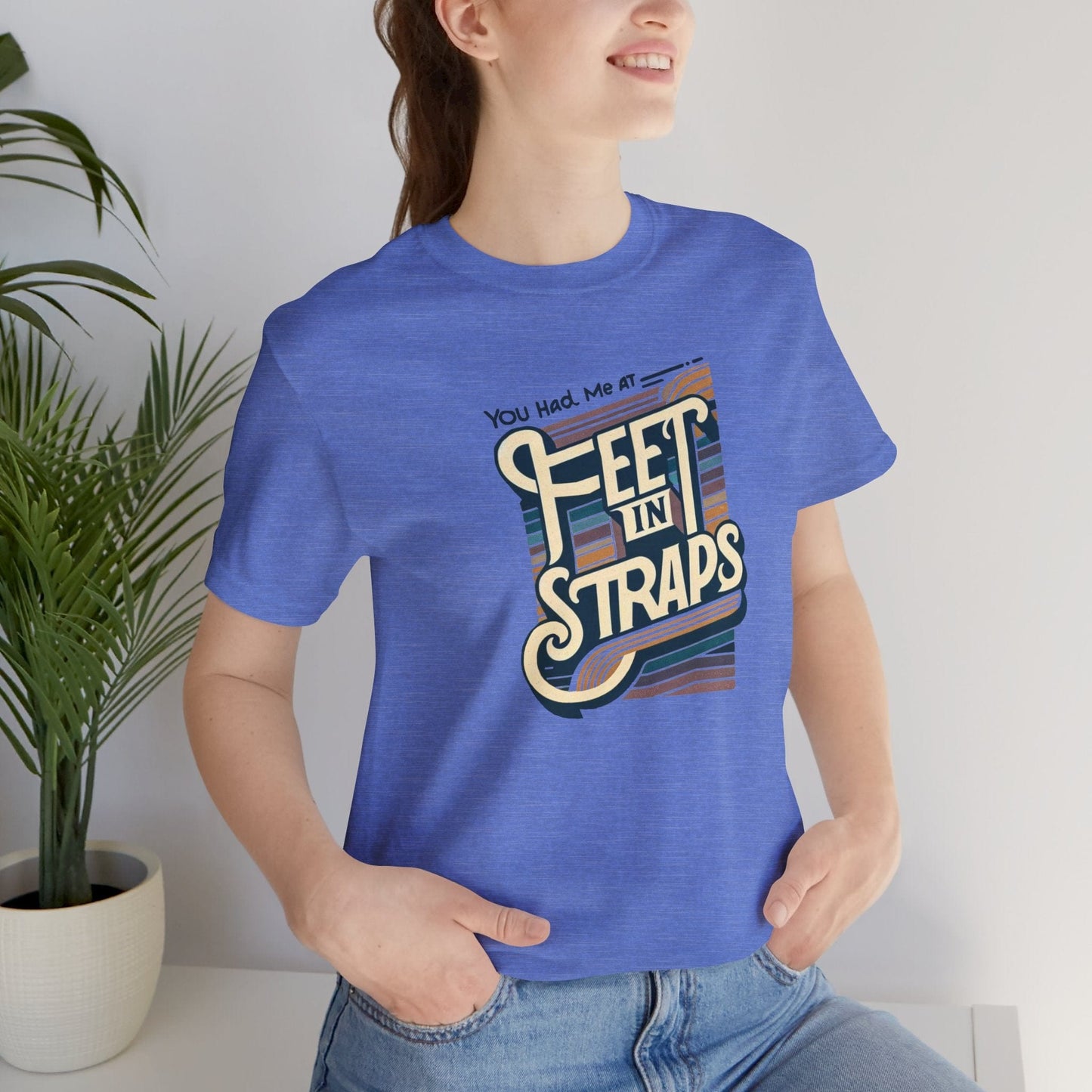 You Had Me At Feet In Straps – 70s Retro Pilates Tee