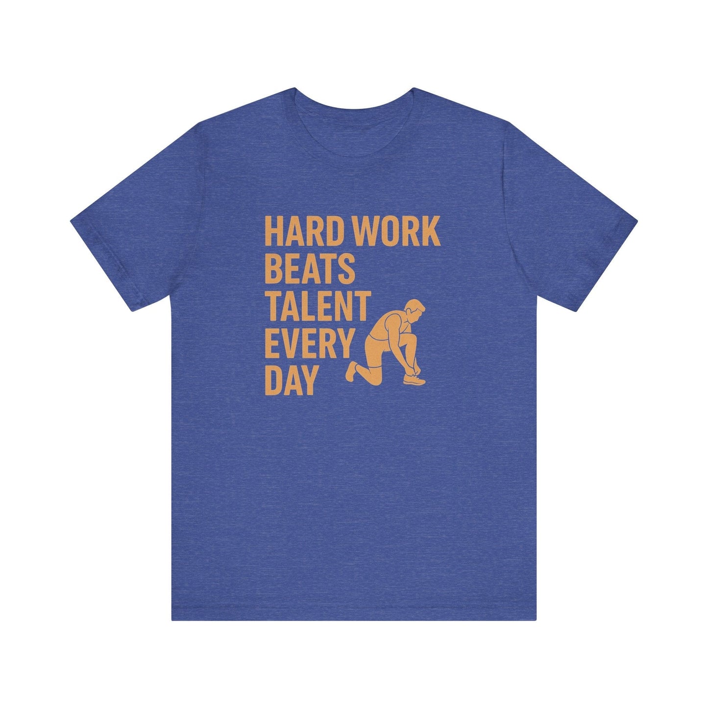 Hard Work Beats Talent Shirt – Grit-Fueled Male Runner Tee