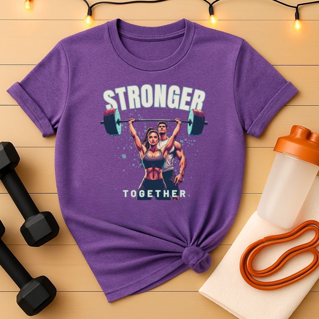 Stronger Together – Female Powerlifter Couple Tee