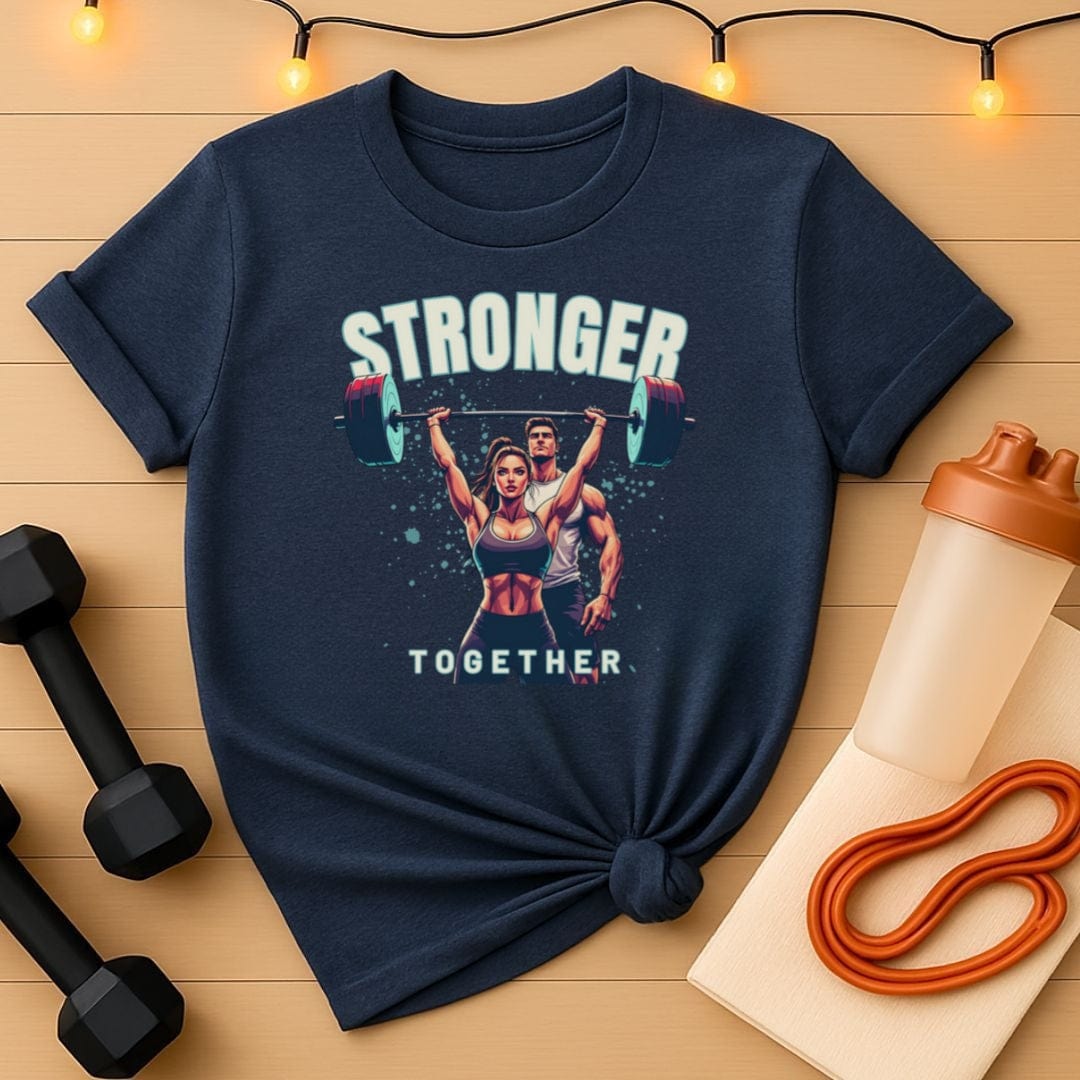 Stronger Together – Female Powerlifter Couple Tee