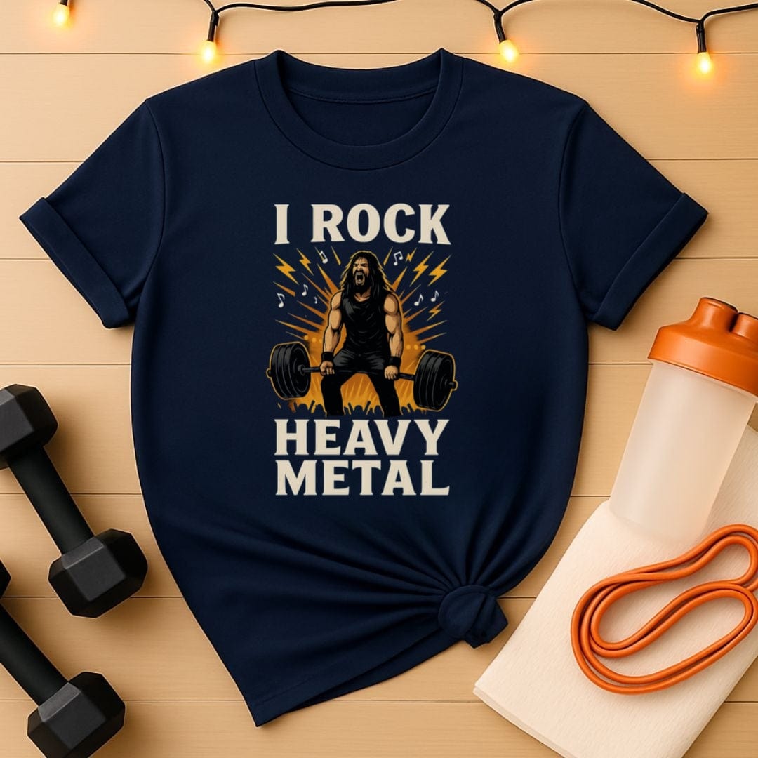 Heavy Metal Gym T-Shirt – Rock Band Style Weightlifting Tee for Metalheads