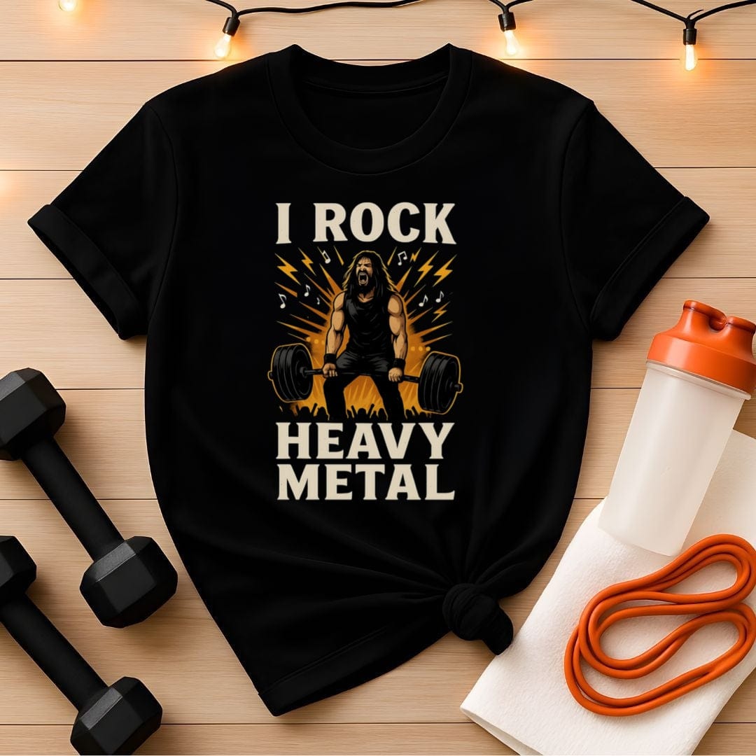 Heavy Metal Gym T-Shirt – Rock Band Style Weightlifting Tee for Metalheads