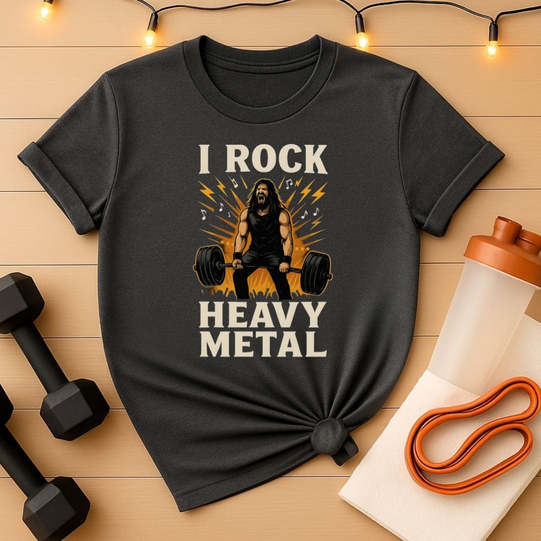Heavy Metal Gym T-Shirt – Rock Band Style Weightlifting Tee for Metalheads