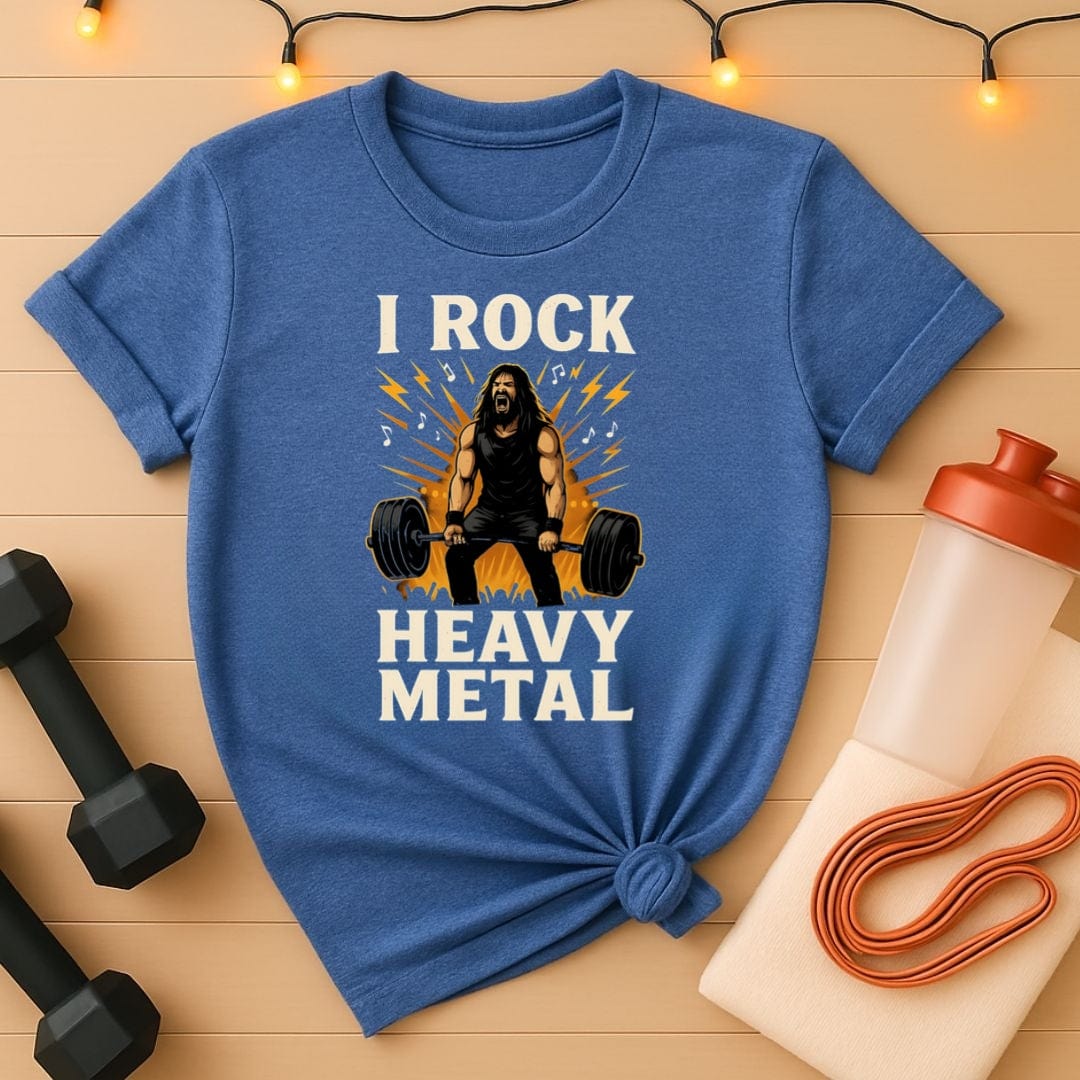Heavy Metal Gym T-Shirt – Rock Band Style Weightlifting Tee for Metalheads