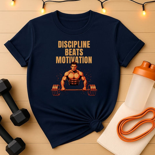 Discipline Beats Motivation Shirt – Hardcore Lifter Gym Tee