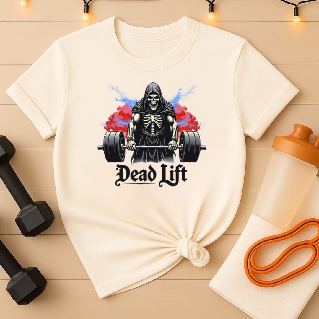Dead Lift T-Shirt - Red Storm Cloud Edition | Grim Reaper Powerlifting Shirt