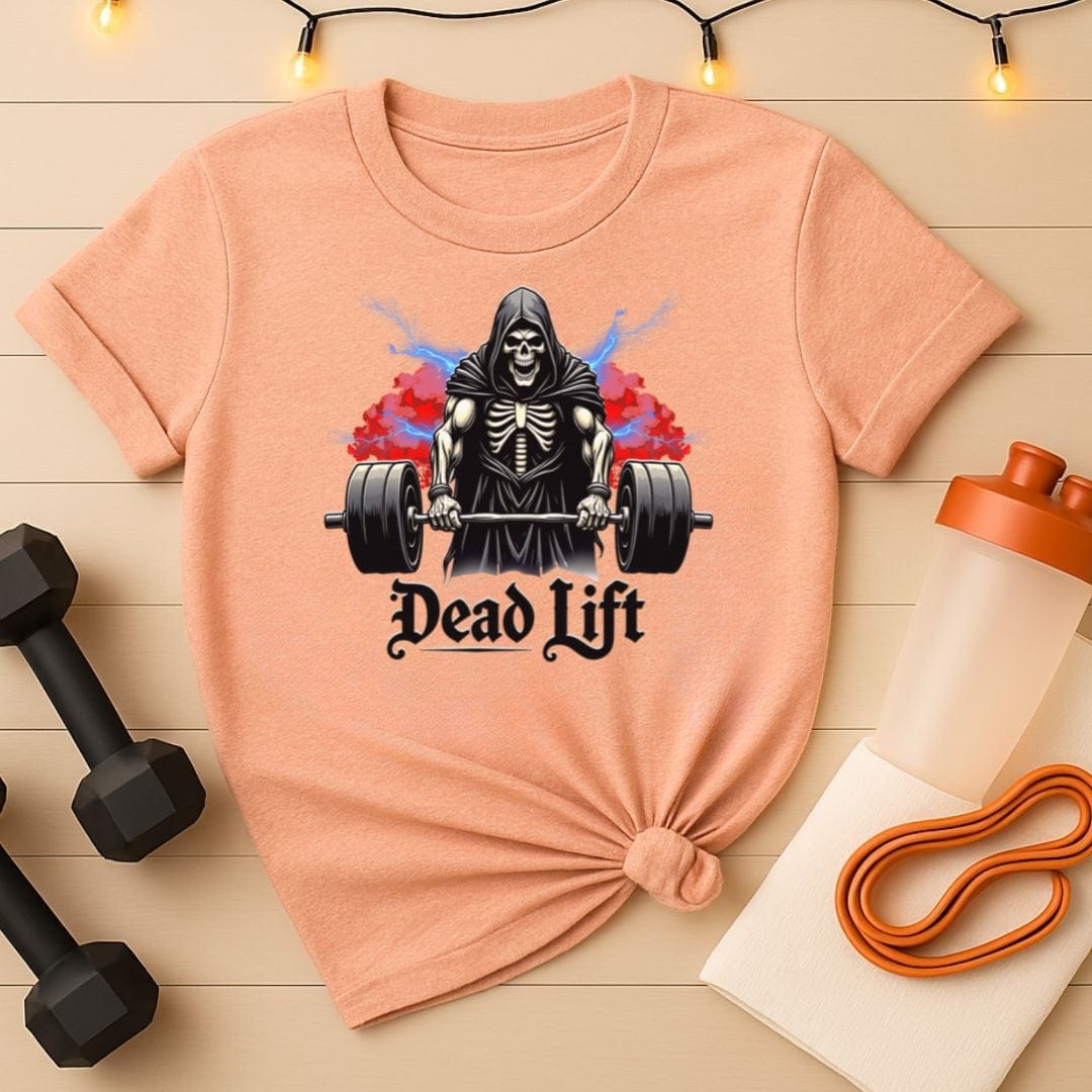Dead Lift T-Shirt - Red Storm Cloud Edition | Grim Reaper Powerlifting Shirt