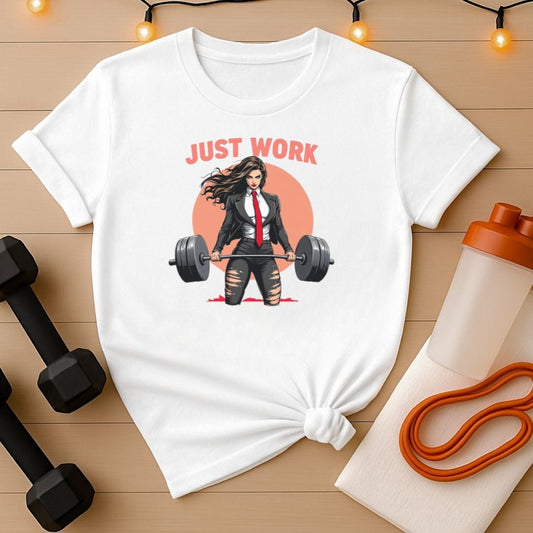 Just Work Shirt - Peach Sunset Barbell Boss