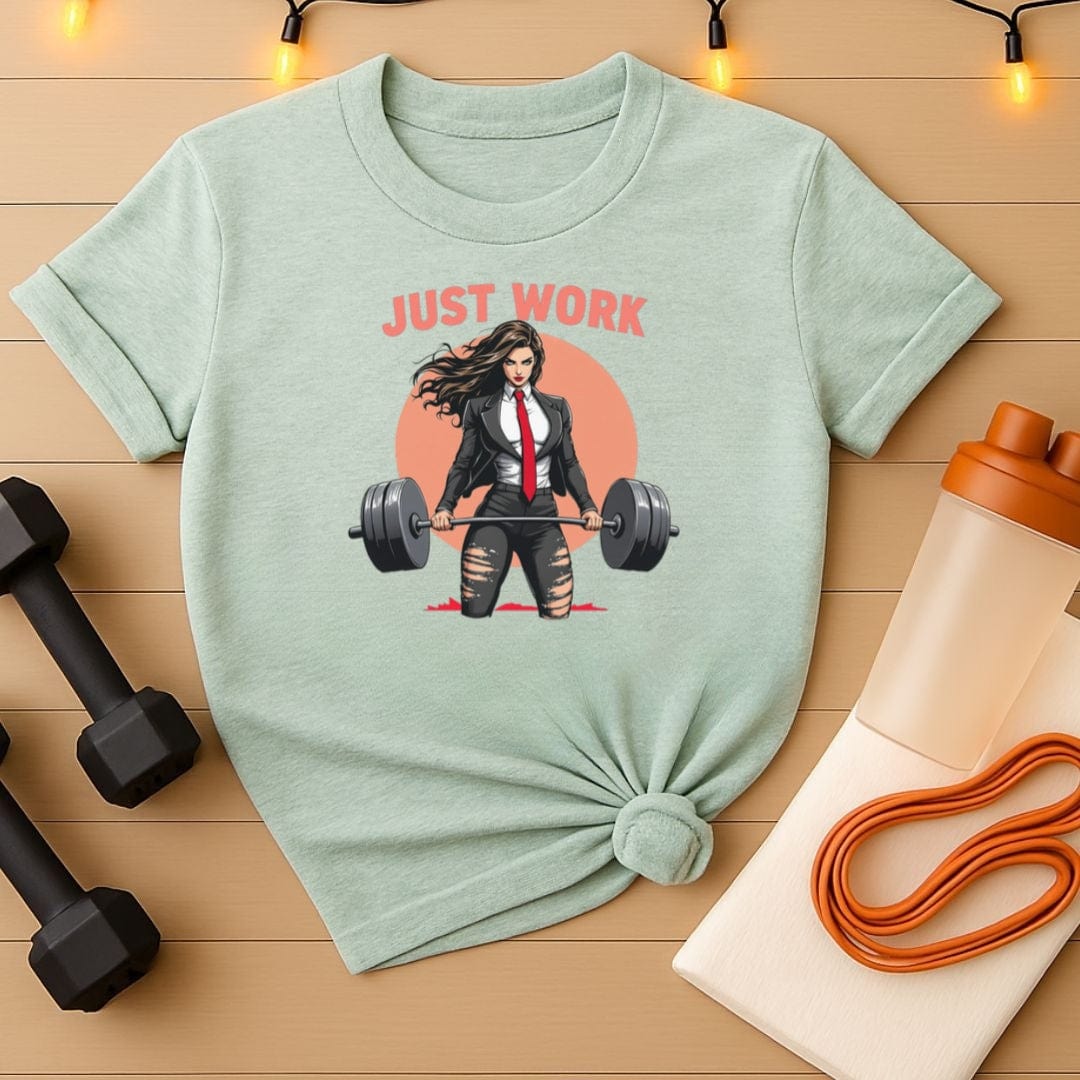 Just Work Shirt - Peach Sunset Barbell Boss