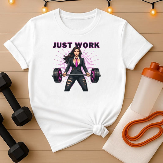 Just Work Shirt - Neon Lights Barbell Queen