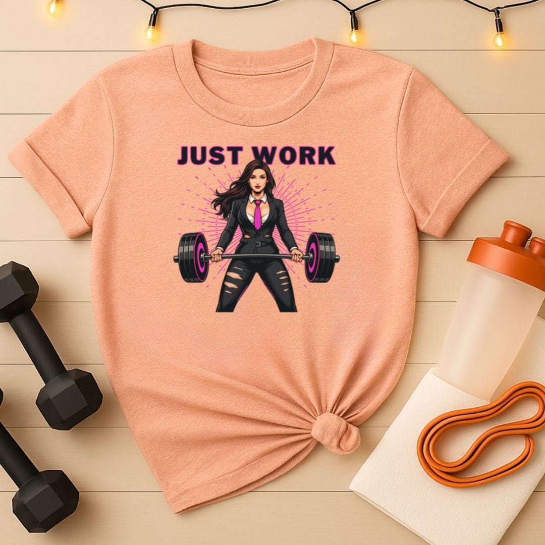 Just Work Shirt - Neon Lights Barbell Queen