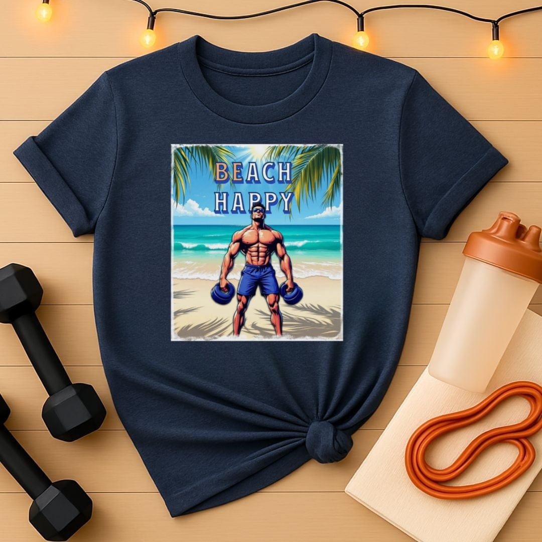Beach Happy Men's Shirt - Be Happy & Jacked