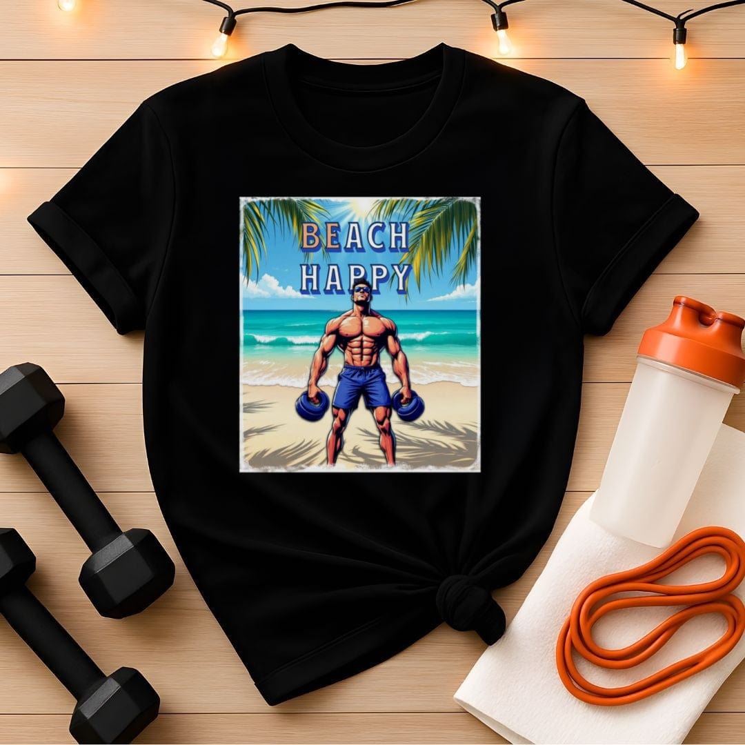 Beach Happy Men's Shirt - Be Happy & Jacked