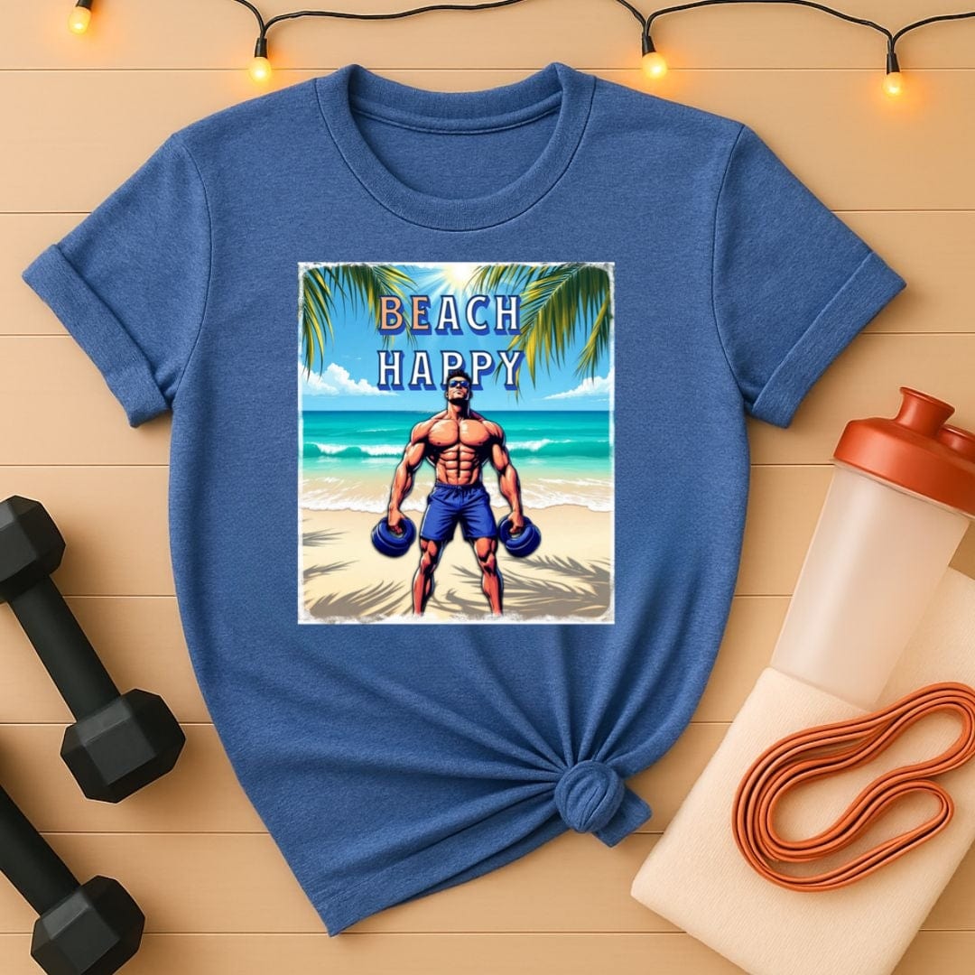 Beach Happy Men's Shirt - Be Happy & Jacked