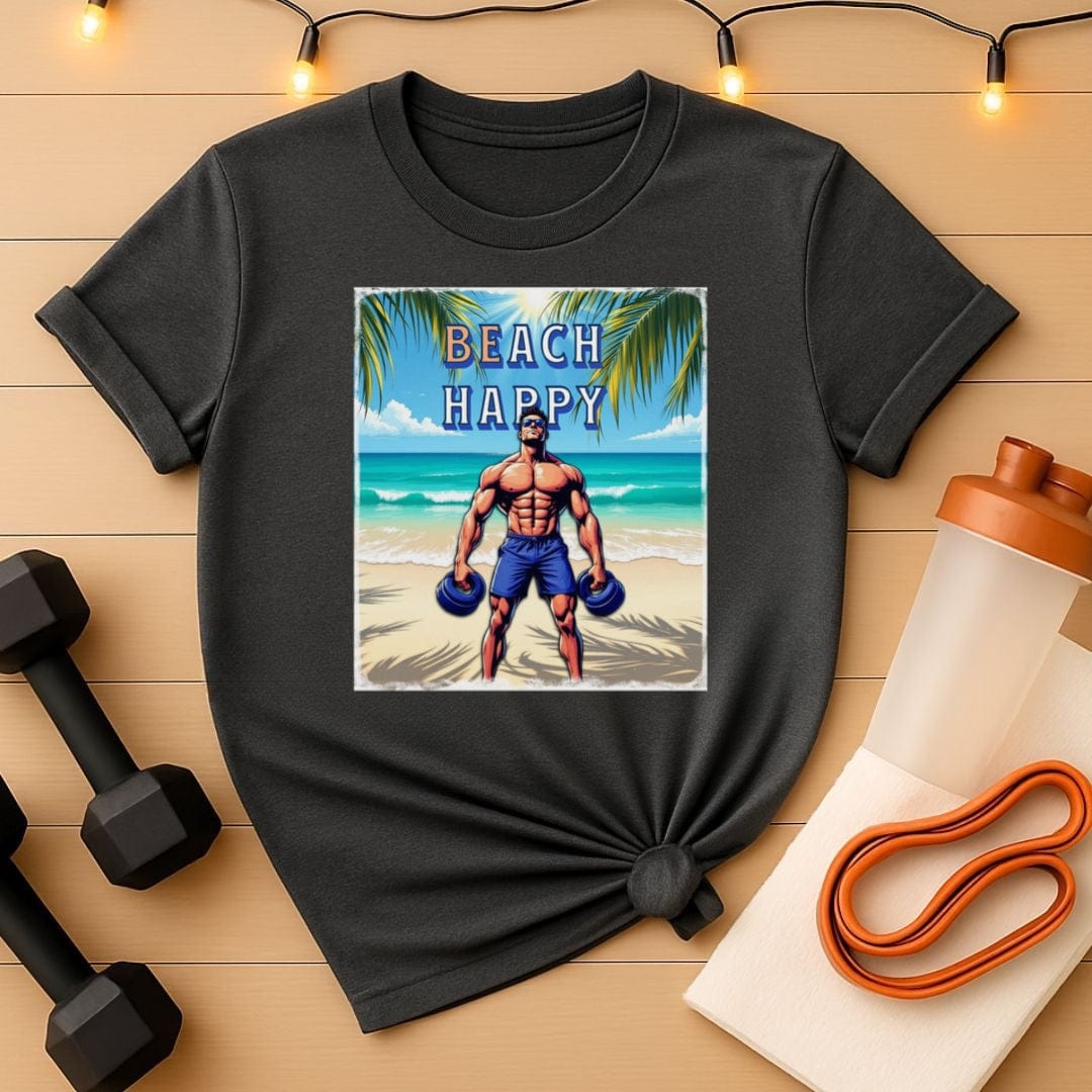 Beach Happy Men's Shirt - Be Happy & Jacked