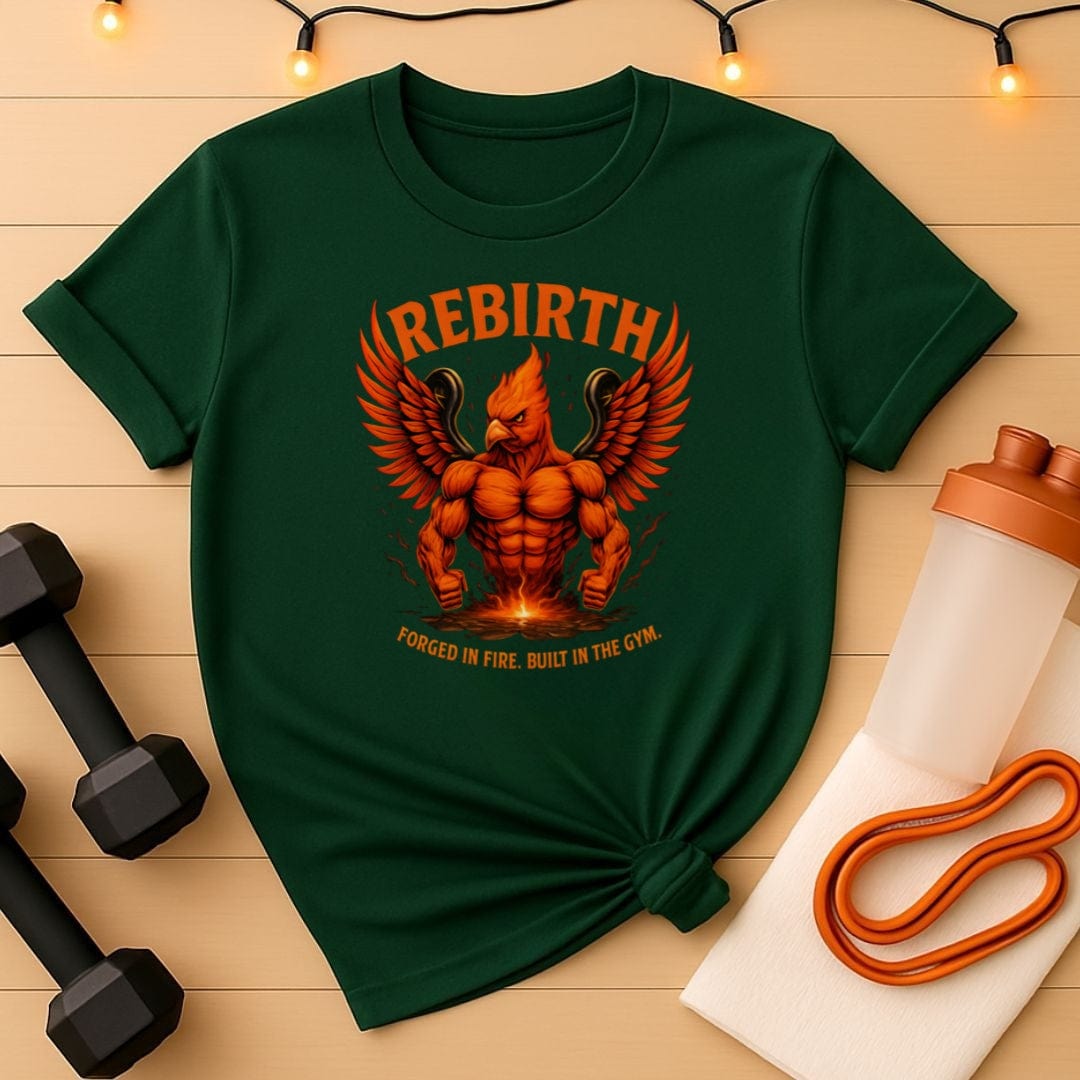 Phoenix Rising Unisex Tee - Rebirth Transformation Gym T-Shirt