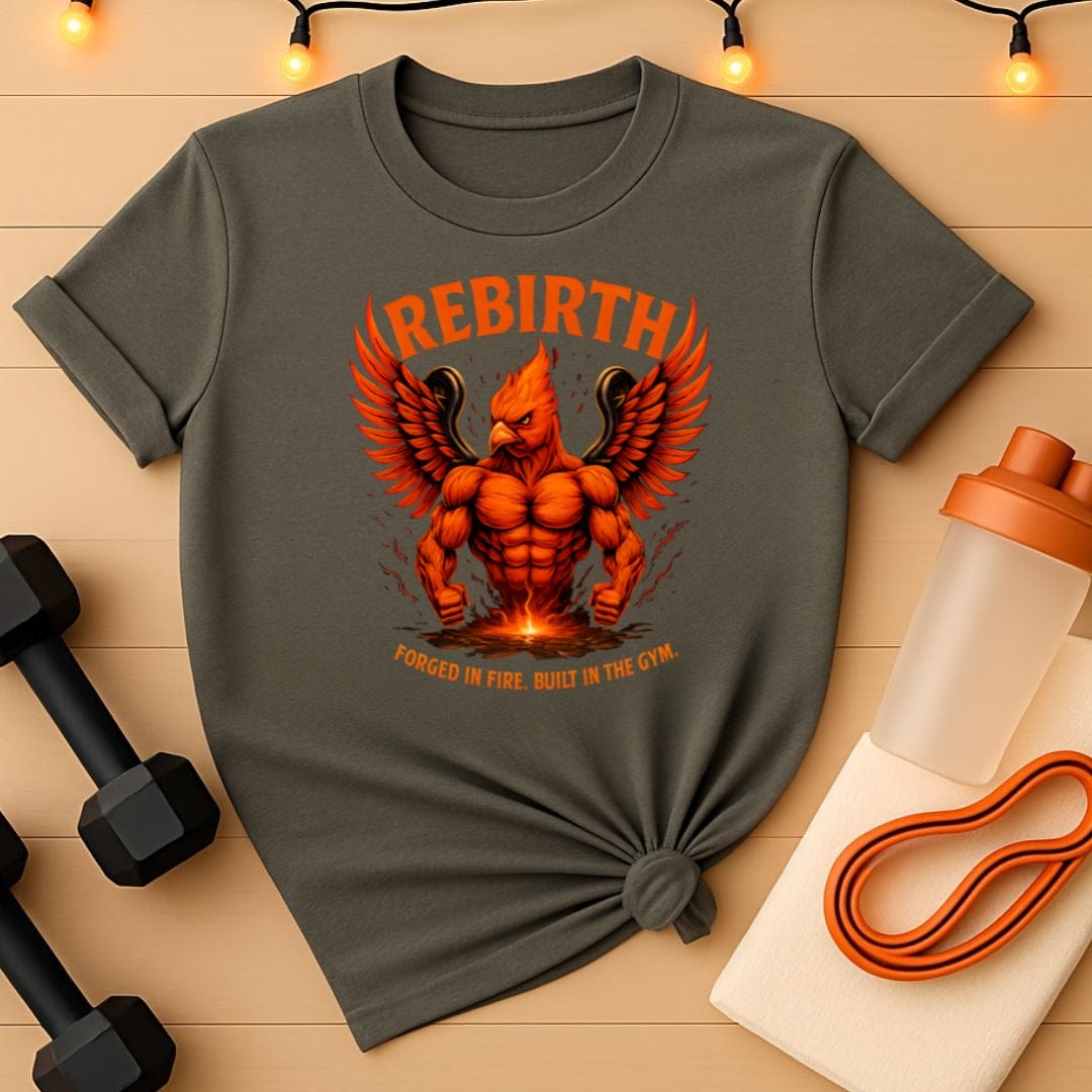 Phoenix Rising Unisex Tee - Rebirth Transformation Gym T-Shirt