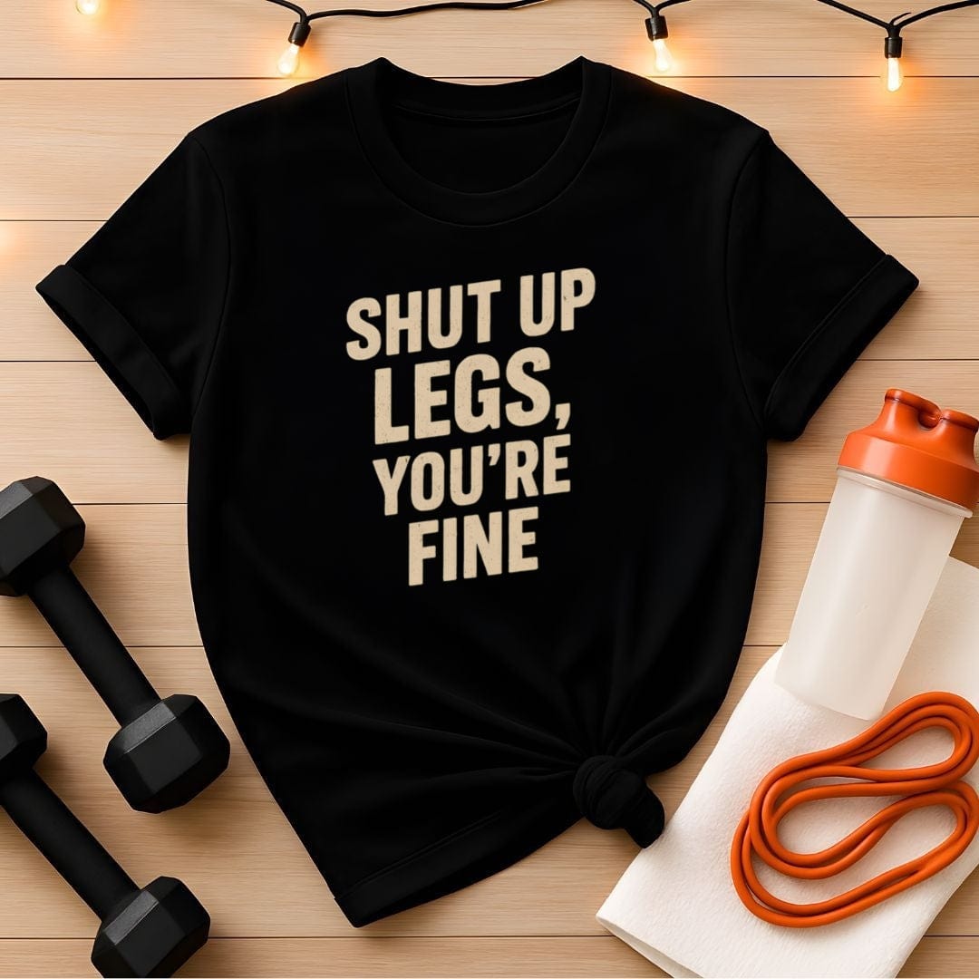 Shut Up Legs You're Fine T-Shirt - Minimalist Leg Day Gym Tee