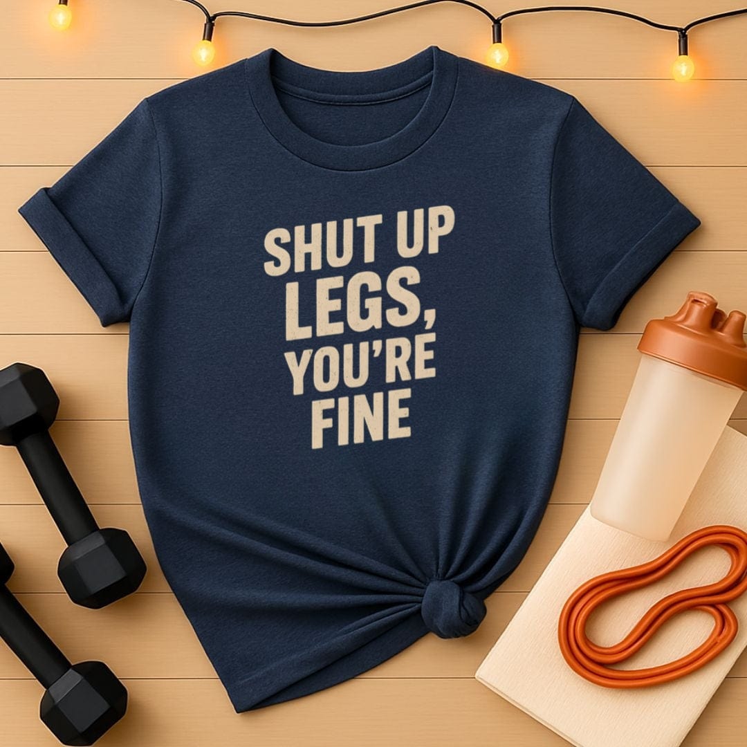 Shut Up Legs You're Fine T-Shirt - Minimalist Leg Day Gym Tee