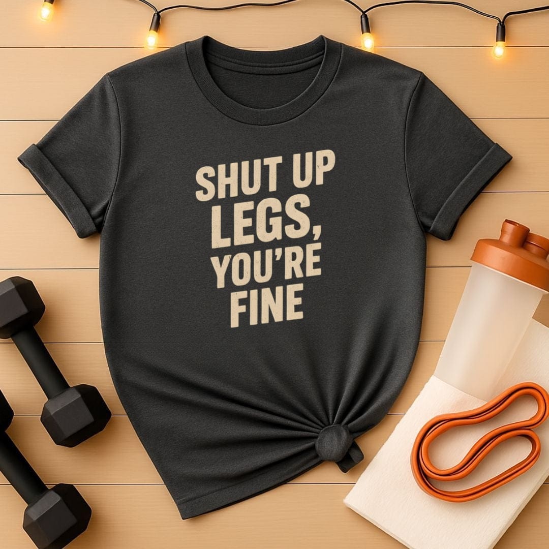 Shut Up Legs You're Fine T-Shirt - Minimalist Leg Day Gym Tee
