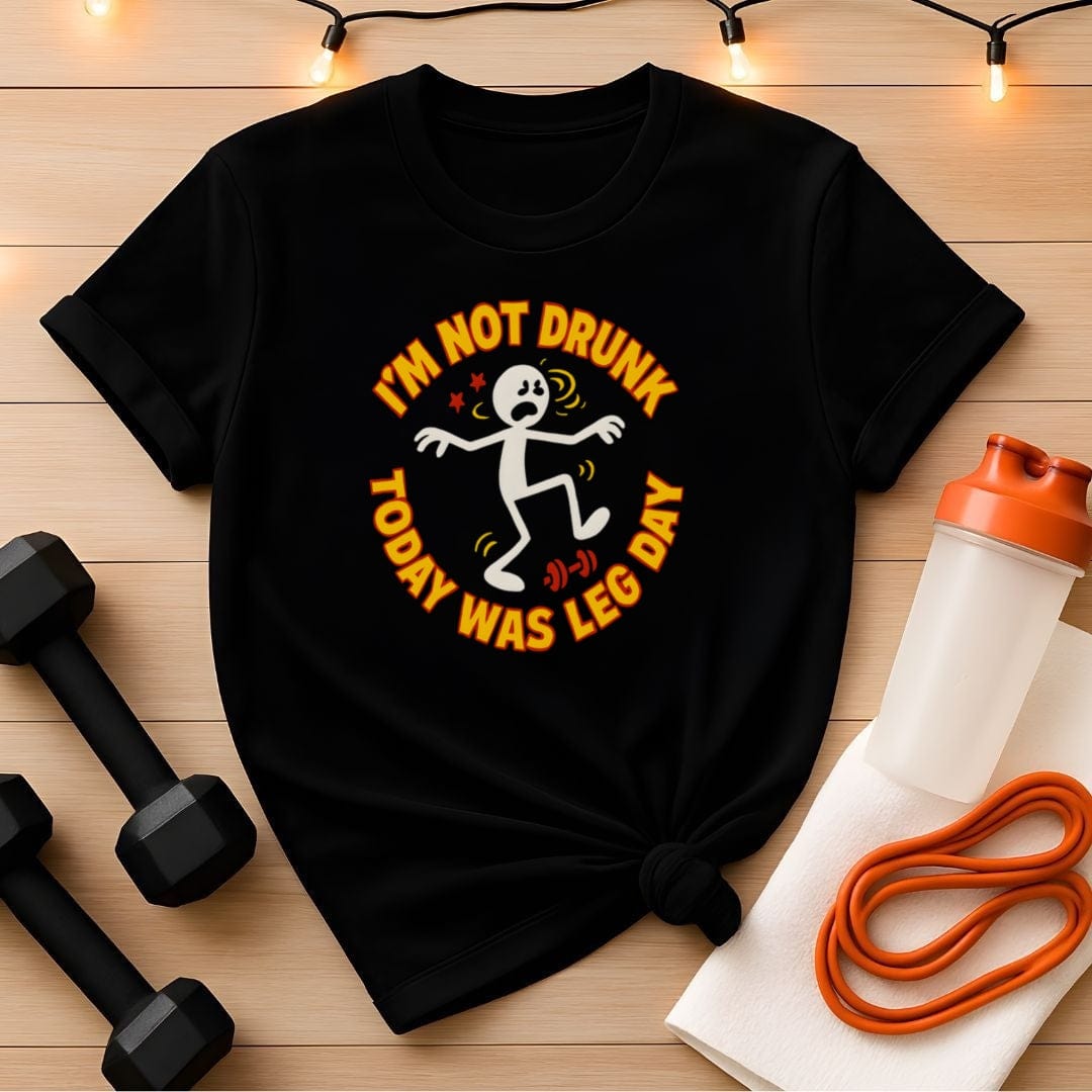 I'm Not Drunk - Today Was Leg Day T-Shirt for Gym Lovers