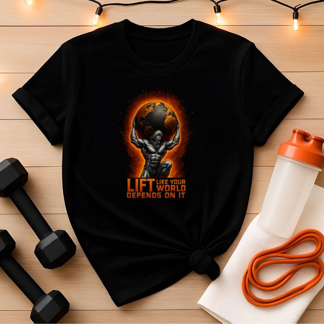 Atlas Strength Training Gym Tee - Lift Like Your World Depends on It