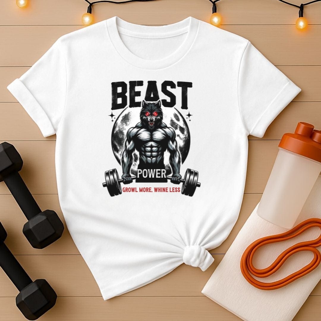 Beast Power Growl More Whine Less Gym Tee