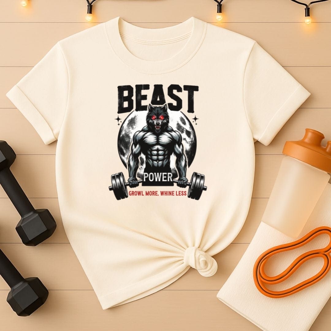 Beast Power Growl More Whine Less Gym Tee