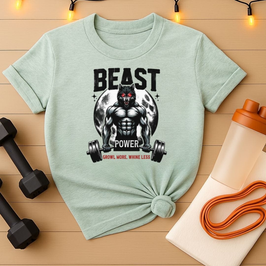 Beast Power Growl More Whine Less Gym Tee