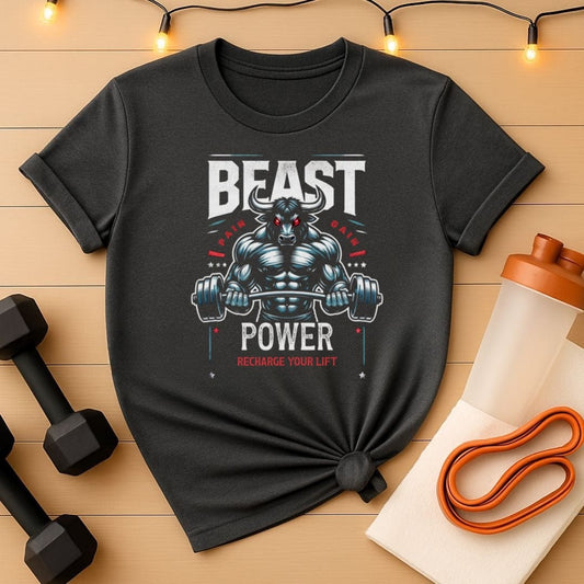 Beast Power Recharge Your Lift Unisex Gym Tee