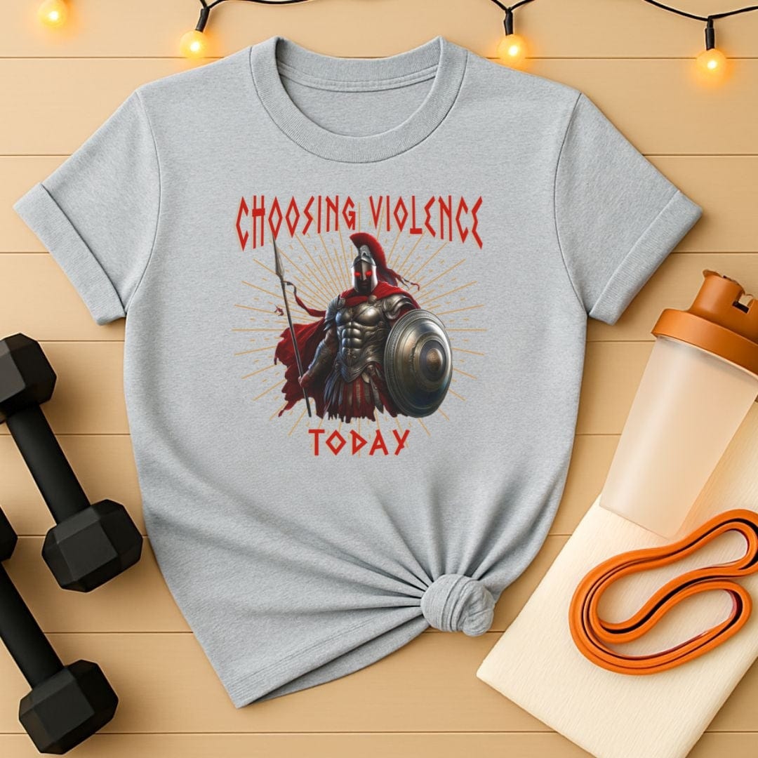 Spartan Gym Warrior T-Shirt - Choosing Violence Today